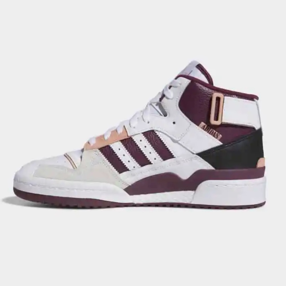 adidas Forum Exhibit Mid Cloud White / Victory Crimson / Ambient Blush - Picture 5 of 16